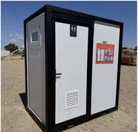Douche extérieure industrielle portable avec toilettes, structure en acier, salle de bain mobile modulaire