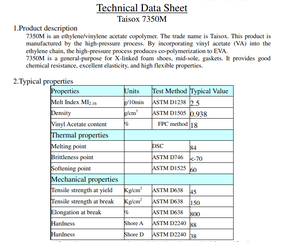 VA18 % EVA granules EVA 7350M copolymère éthylène-acétate de vinyle matériau de moulage de haute qualité-EVA perles aromatiques pour joints - Product Image 3