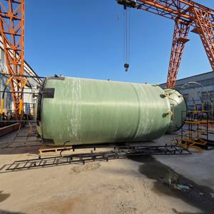FRP verticale/horizontale opslagtanks voor zoutzuur zijn bestand tegen penetratie door zoutzuur. - Product Image 2