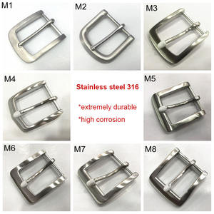 Hoch leistungs schnalle aus gebürstetem Edelstahl 40 mm Innen größe Heel Bar Schnalle für Herren gürtel - Product Image 6