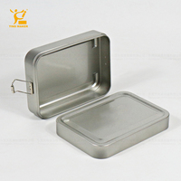 Tin smaker Großhandel Custom Logo Vintage Metall Zinn Lunchbox Oem & Odm Lebensmittel qualität Rechteck Blechdosen mit Schloss schnalle
