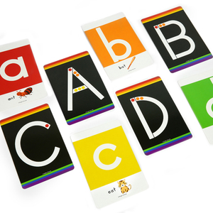 Tarjetas cognitivas de educación temprana para niños personalizables Tarjetas flash de aprendizaje fonético alfabético de papel emitidas por fábrica - Product Image 2