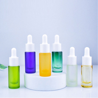 Vente en gros personnalisation 10ml flacon compte-gouttes en verre rose pour récipient cosmétique bouteilles de sérum d'huile essentielle jaune pour soins de la peau noir