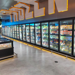 <span class=keywords><strong>Vitrina</strong></span> Refrigerada <span class=keywords><strong>Vertical</strong></span> de Exhibición con Puerta de Vidrio Cuadrada SS304, Diseño con Divisores Transparentes para Supermercados - Product Image 2