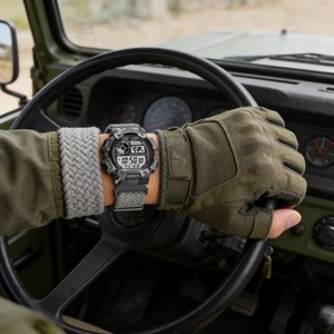 Reloj Deportivo Digital 3ATM Resistente al Agua para Hombre, Reloj Deportivo con Función de Cuenta Regresiva, Correa de Nailon Trenzado con Hebilla Deslizante LED - Product Image 3