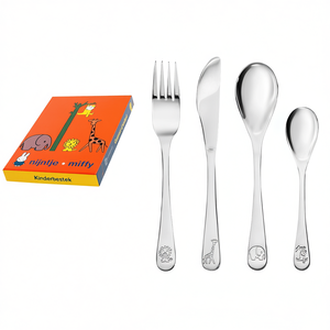 ZILVERSTAD Juego de cubiertos infantiles Miffy Zoo Animals, 4 piezas, para niños - Product Image 2