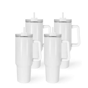 Tasse à café isotherme en acier inoxydable de 40 oz avec poignée, prête à être expédiée de Chine, vente chaude, sublimation - Product Image 1
