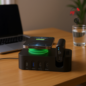 Estación de Carga Inalámbrica Noktech de 30W, Estación de Acoplamiento Multi-Puerto USB C para Teléfono y Tableta - Product Image 2