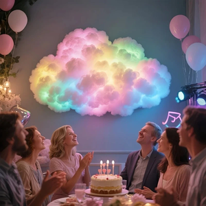 Smart 3D Lightning <strong>Cloud</strong> <strong>Lamp</strong> with Bluetooth Voice Control USB Dimmable Mood Light for Game Room Party Home Decor Game Light - Product Image 3