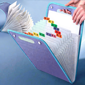 13 Layer Expanding <b>File</b> Folder Translucent Plastic Subject <b>Organizer</b> For Students - Product Image 1