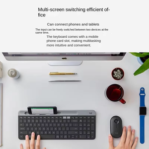 Logitech K580 Wireless Dual Mode <b>Keyboard</b> Lightweight, Thin, Multi Device Office Portable, <b>Tablet</b> Desktop Universal - Product Image 3