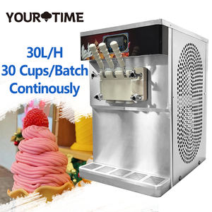 Máquina de aperitivos de fábrica de 30L/h, máquina de helados, máquina de helados con congelador de yogur congelado, máquina de helados suaves - Product Image 1