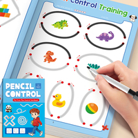 Cahier d'exercices de contrôle du stylo pour enfants, préscolaire, exercices de traçage de lignes, alphabet, écriture, livre d'activités