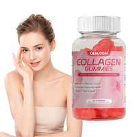Gummies de collagène à marque privée, acide hyaluronique, biotine, vitamine C, formule personnalisée OEM ODM, sans sucre, vente en gros, fournisseur fabricant