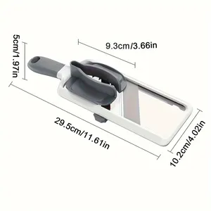 Handheld <b>Vegetable</b> Slicer with Adjustable Stainless Steel Blade <b>Vegetable</b> Fruit <b>Cutter</b> for Potatoes Lemons Kitchen Gadget - Product Image 6