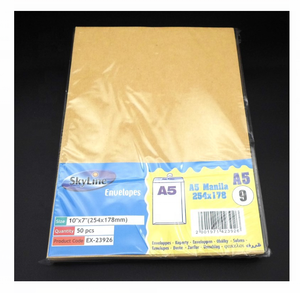 Enveloppes en papier <span class=keywords><strong>kraft</strong></span> brun Skyline A4 <span class=keywords><strong>A5</strong></span>, type Manila, pour usage professionnel et de portefeuille - Product Image 1