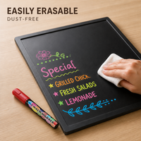 Marqueurs à craie liquide effaçables pour tableau fluorescent électronique LED, 8 couleurs, pour tableau publicitaire lumineux