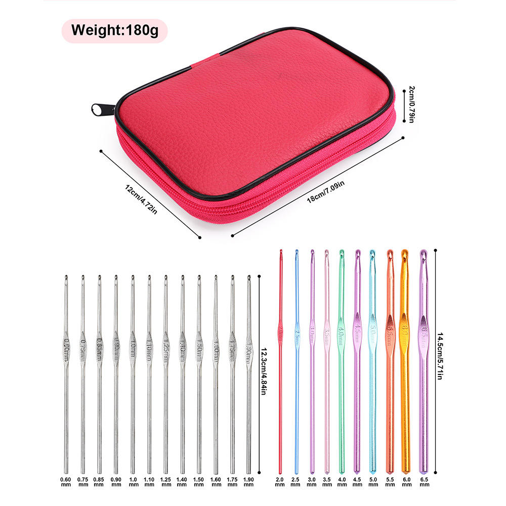 Étui en cuir rose rouge