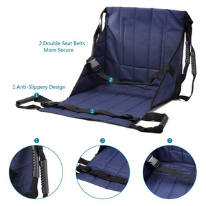 Cinturón de asistencia para silla de ruedas, soporte de cintura azul y negro para asistencia de movilidad, cojín de elevación, comodidad, salud y masaje - Product Image 2