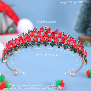 All'ingrosso accessori per capelli corona regina per bambini in lega di cristallo trasparente con corona di strass in oro per compleanno gioielli da sposa - Product Image 2