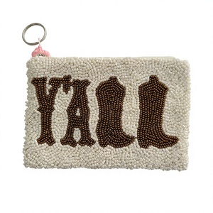 Porte-monnaie carré en toile brodée et perlée |   Accessoires de fête en gros |   Cadeau OEM (MOQ 50 pièces) - Product Image 3