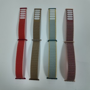 Correa de Reloj de Nailon con Velcro Personalizada para <span class=keywords><strong>Apple</strong></span> y Huawei, 22mm/24mm, Accesorios de Correa Semiterminada - Product Image 1