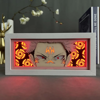 20*9CM Grosir Lampu Senter Anime Jujutsu Gojo Sukuna Yuji Custom USB Lampu Malam DIY Kreatif Lukisan Lampu