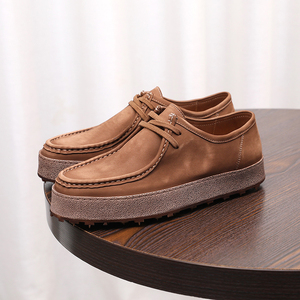 Elegantes y Versátiles Zapatos Casuales de Cuero Vacuno Genuino para Hombre, Mocasines con Suela Gruesa y Elevada - Product Image 2