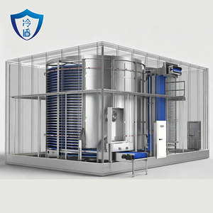 Túnel de Refrigeración de Pequeña Capacidad -40 ℃   Congelador de túnel IQF con cinta transportadora de <span class=keywords><strong>malla</strong></span> para congelación rápida de bolas de carne y snacks - Product Image 2