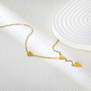 Juego de Joyería de Corazón en Acero Inoxidable con Baño de Oro de 18k, Regalo para Mujer, Collar, Aretes, Pulsera y Anillo de Moda - Product Image 3