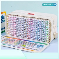 Ensemble de 288 stylos marqueurs acryliques liquides empilables de couleur directe, boîte cadeau, stylo marqueur acrylique de grande capacité