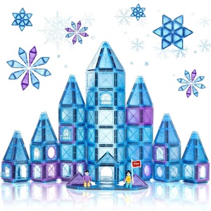 128PCS <span class=keywords><strong>Frozen</strong></span> Princess Castle Building Blocks STEM Juguetes educativos Bloques 3D para niños en edad preescolar - Product Image 1