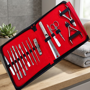 ASAP Good 10-Set Professional Portable Nail Care <b>Tool</b> Kit Stainless Steel Manicure <b>Pedicure</b> Including Nail Clippers Acrylic - Product Image 2