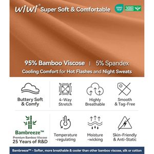 Chemise de nuit personnalisée pour femme en viscose de bambou, douce, à manches courtes, légère et rafraîchissante, taille S à XXL - Product Image 3