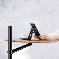 Support de bureau de table d'ordinateur portable en bois levé avec canapé-lit pour une utilisation pratique pour tablette PC