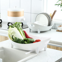 Panier de rangement pour vaisselle de cuisine, bol de rangement pour couverts, tasse et cuillère égouttoir pour vaisselle de cuisine Support de rangement pour bols et baguettes en plastique