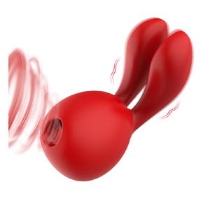 Juguetes ales ales tavşan Clit emme vibratör yetişkin seks oyuncakları kadın Vibrator vibratör promosyon 5 frekans kırmızı mor kabul - Product Image 6