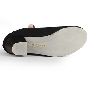 Zapatos de Lona Negros con Tacón de 4 cm al por Mayor - Tacones de Baile Personalizables al por Mayor para <span class=keywords><strong>Estudio</strong></span> de Danza y Grupo Teatral OEM/ODM en Existencia - Product Image 5