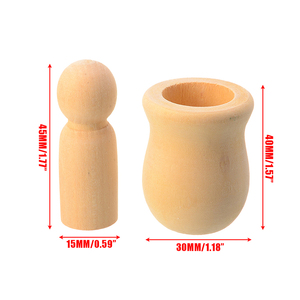 Clavija de madera sin pintar para personas, potes de anidación para artesanía artesanal, suministros de pintura - Product Image 5