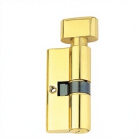 Cylindre de serrure de porte à mortaise Euro-standard, Hyland OEM, longueur 60 mm, à clé d'un côté, en laiton massif, profil ovale fendu