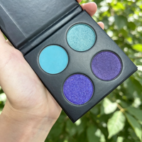 Palette d'ombres à paupières véganes hautement pigmentées en gros, emballage personnalisé, maquillage scintillant, mat et pailleté