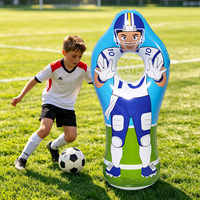 Cible de lancer de football gonflable, mannequin d'entraînement de lanceur de football gonflable avec filet de capture, jeu sportif pour enfants intérieur/extérieur
