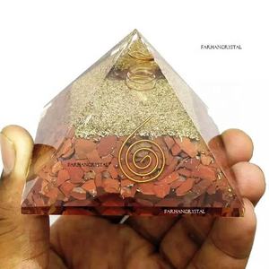 Jaspe rouge fait à la main Orgone pyramide cristal Point pierre semi-précieuse artisanat pierre précieuse Super Fine qualité indien FarhanCrystal - Product Image 1