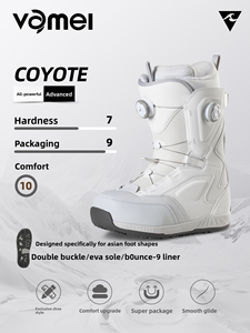 VAMEI Chaussures <span class=keywords><strong>de</strong></span> <span class=keywords><strong>ski</strong></span> tout-terrain à double boucle, à enfiler rapidement, avec semelle EVA intégrale, pour la montagne - Product Image 1