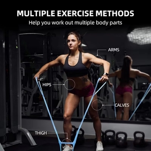 Entraînement de récupération, bande de résistance réglable à <span class=keywords><strong>7</strong></span> anneaux, programme de remise en forme, exercices d'étirement - Product Image 5