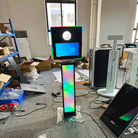 Spiegelme Selfie Booth 65 Inch Camera SLR/Smartphones Gratis Accessoires 6-9 Personen Capaciteit Metalen Constructie Direct Afdrukken