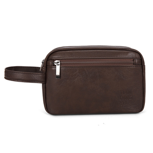Portable mode Double couche hommes trousse de toilette <span class=keywords><strong>voyage</strong></span> d'affaires étanche PU sac cosmétique grande capacité haut de gamme fermeture éclair - Product Image 2