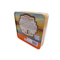 Boîtes de rangement pour biscuits en métal avec logo personnalisé, forme rectangulaire, forme carrée, couvercle à charnières, grande boîte en métal