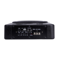 8 pouces 12v 24v sous le siège système de caisson de basses audio de voiture alimenté par Bluetooth 8 "150Watts amplificateur de voiture intégré fermé