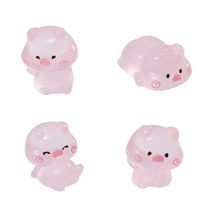 Adorables cochonnettes lumineuses DIY pour décoration de maison de poupée, petites décorations de bureau ou de voiture en résine - Product Image 5